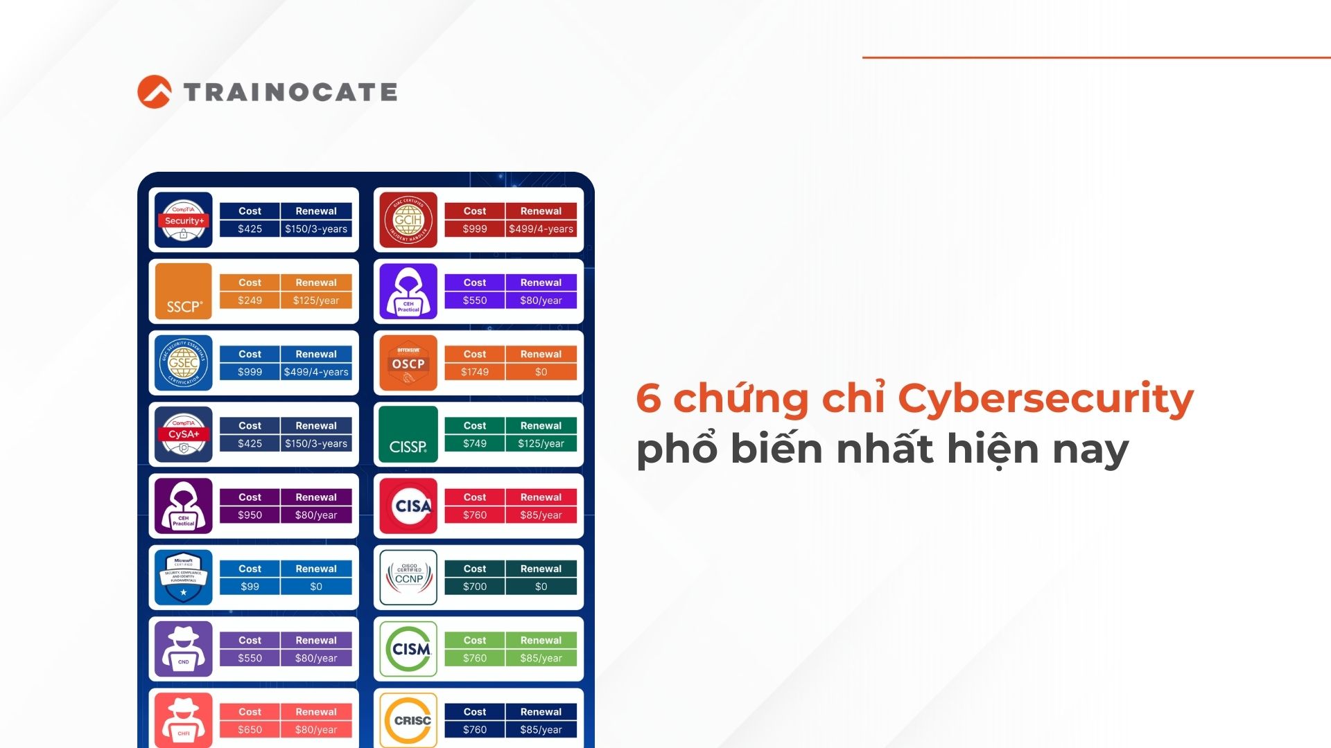 Top 6 chứng chỉ an ninh mạng phổ biến nhất hiện nay